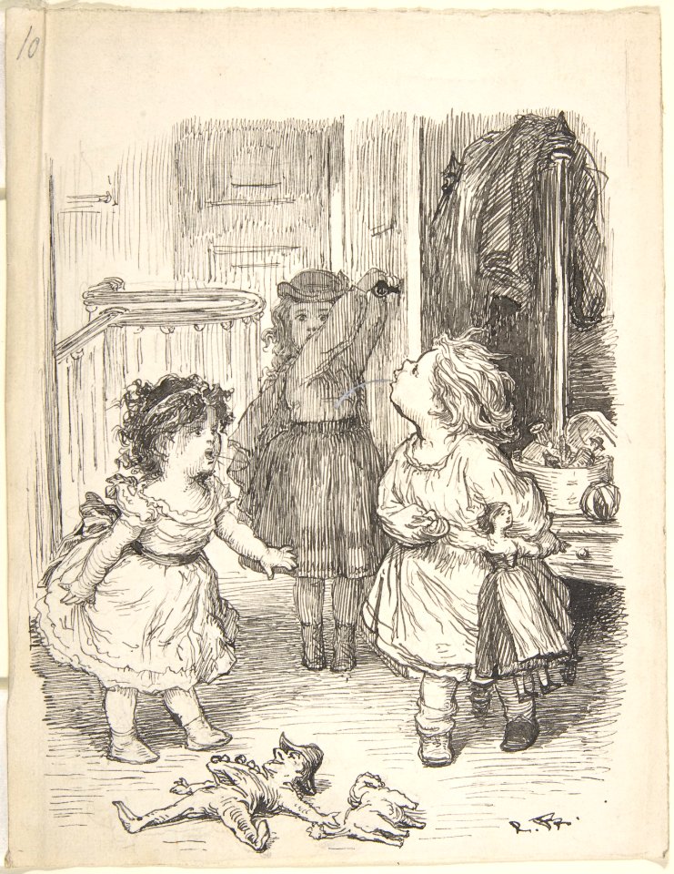 Three Little Girls in a Room Arguing and Spitting MET DP802816