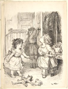 Three Little Girls in a Room Arguing and Spitting MET DP802816