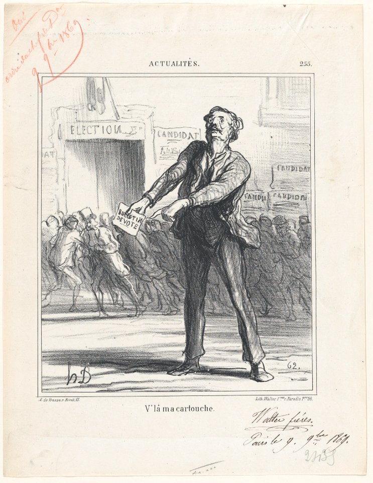 This is my "bullet," from 'News of the day,' published in Le Charivari, November 20, 1869 MET DP877883