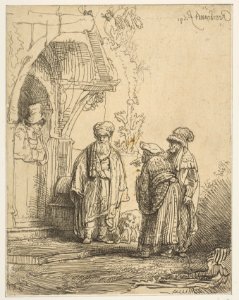 Three Oriental Figures (Jacob and Laban?) MET DP814574