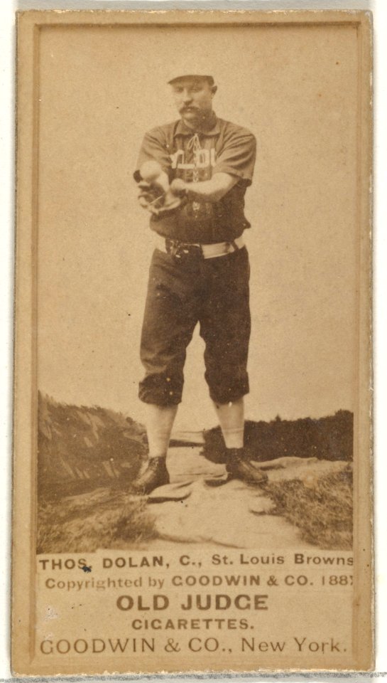 Thomas J. "Tom" Dolan, Catcher, St. Louis Browns, from the Old Judge series (N172) for Old Judge Cigarettes MET DP846043