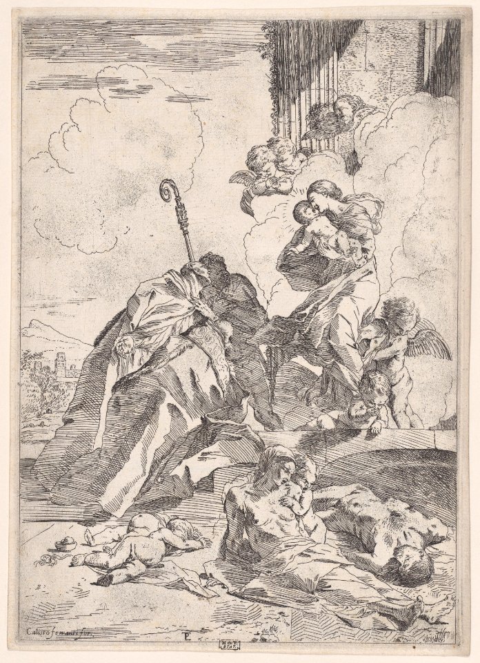 Three Luchese saints interceding with the Virgin for the victims of the plague Met DP888766