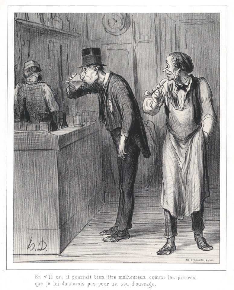 This one may look as unhappy as a rock, before I would give him a job, published in Le Boulevard, June 8, 1862 MET DP876853