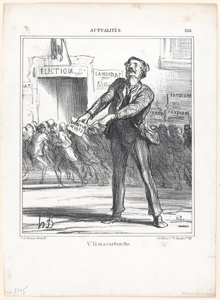 This is my "bullet," from 'News of the day,' published in Le Charivari, November 20, 1869 - MET DP877898