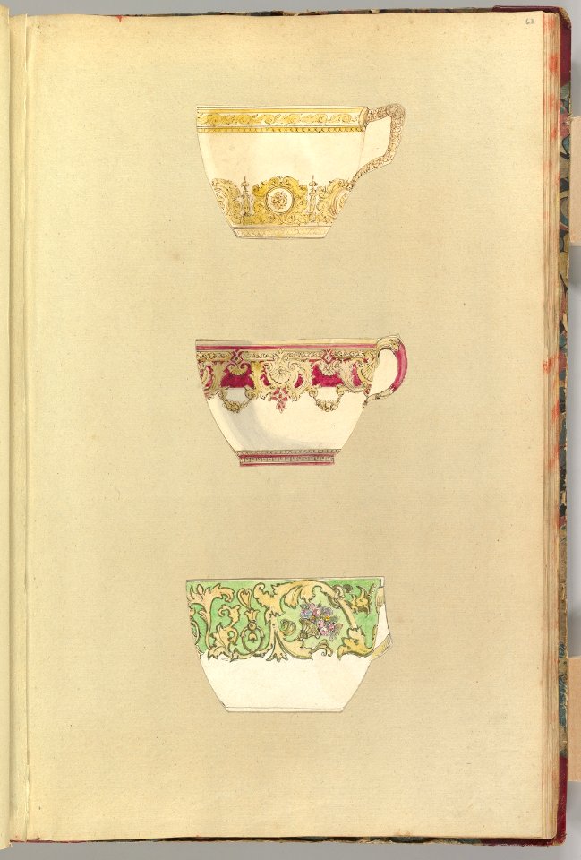 Three Designs for Decorated Cups MET DP827019
