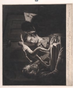 Three Persons Viewing the Gladiator by Candlelight Met DP-18854-001