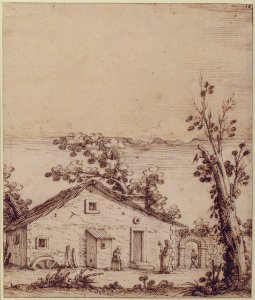 Three Figures by a Rustic Dwelling MET 1972.271