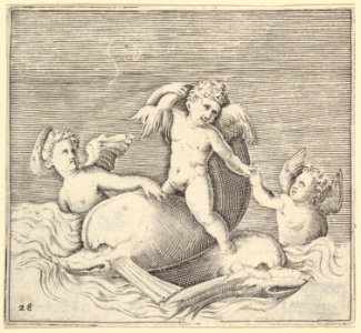 Three Cupids and Two Dolphins MET DP819675