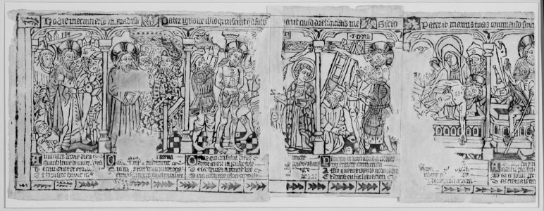 Three Fragments of a Passion Frieze- The Kiss of Judas, Christ before Pilate, and the Flagellation; The Crucifixion and the Descent from the Cross; The Entombment and the Resurrection MET MM53170