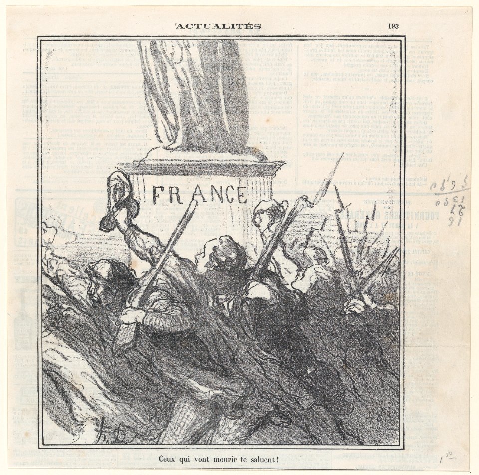 Those who are about to die, salute thee, from 'News of the day,' published in Le Charivari, September 2, 1870 MET DP877791