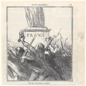 Those who are about to die, salute thee, from 'News of the day,' published in Le Charivari, September 2, 1870 MET DP877791