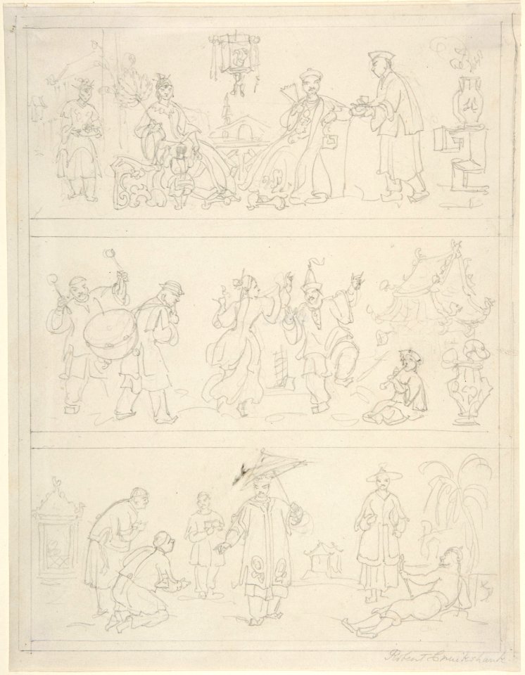 Three Friezes of Chinese Figures MET DP801137