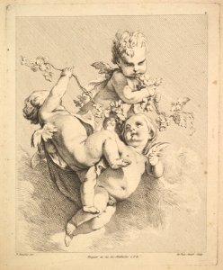 Three Cupids Playing with Vine Branches MET DP826310