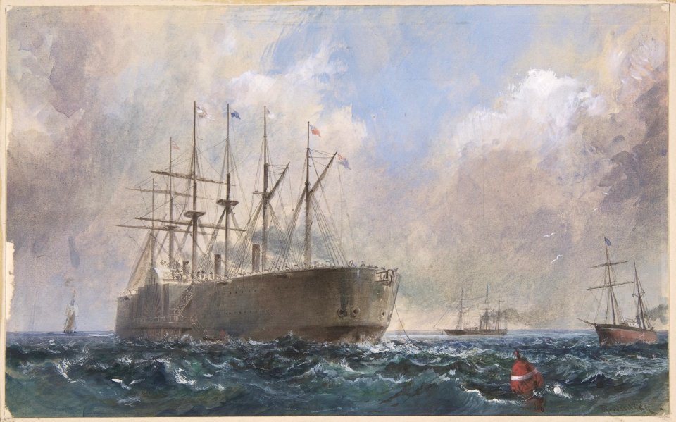 Telegraph Cable Fleet at Sea, 1865 MET DP801239