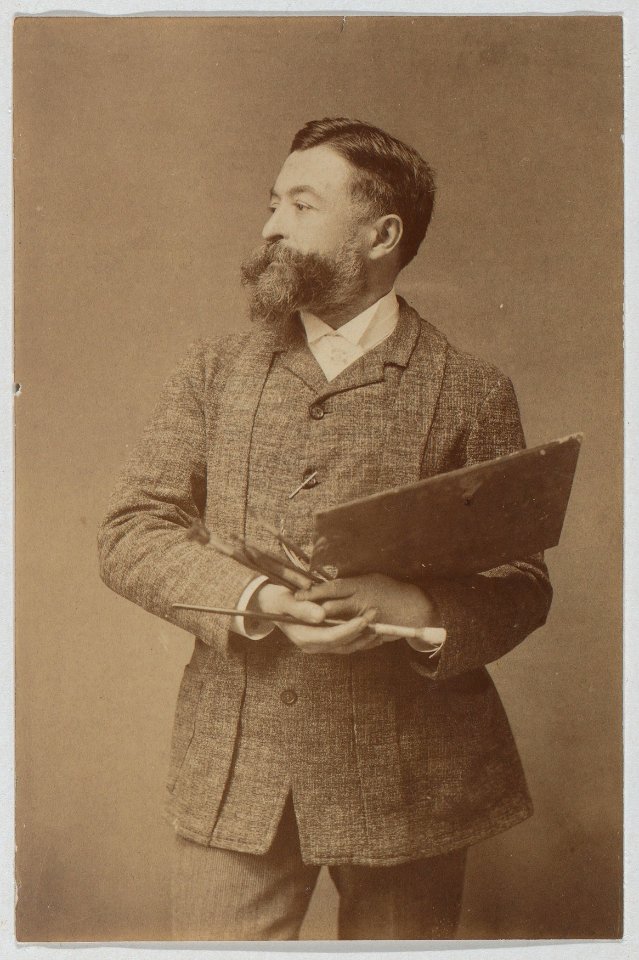 Three-quarter Length Portrait of Thomas Nast Holding Palette and Brush MET DP860321