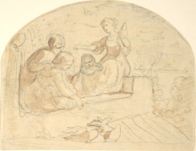 Three Women and a Child on a Roof MET DP803977
