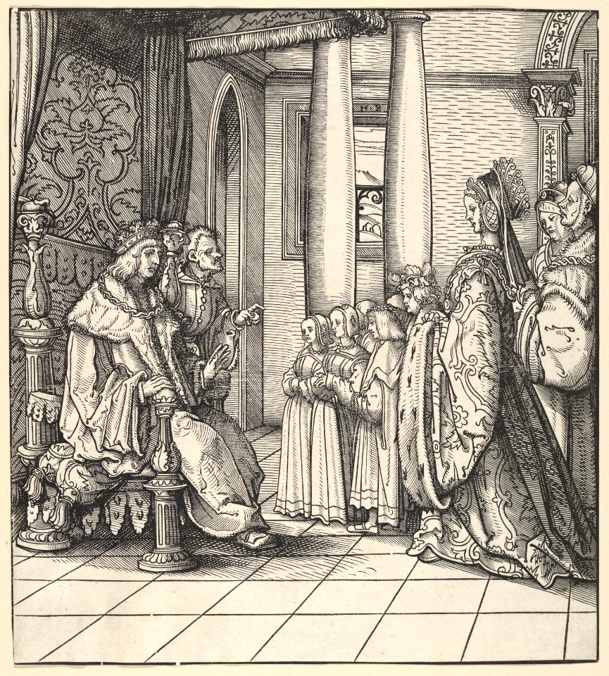 The White King Receiving His Daughter Margaret and the Children of King Philip, from Der Weisskunig MET DP834074