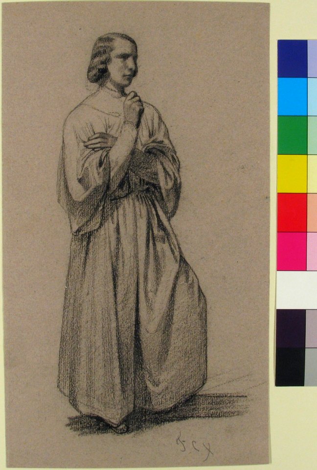 Three-Quarter View of a Standing Male Robed Figure MET 60.620.206
