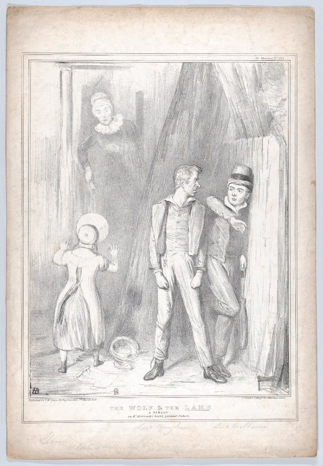 The Wolf & the Lamb – A Parody on Mr. Mulready's highly popular Picture MET DP868297