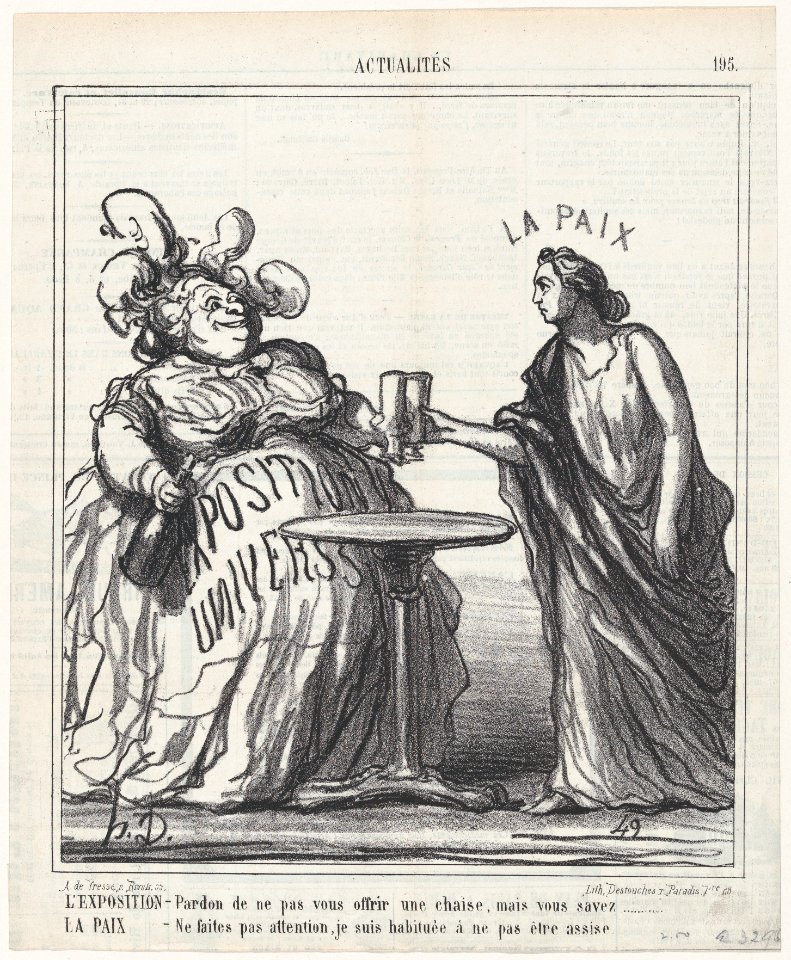 The world fair published in Le Charivari, September 16, 1867 - MET DP877672
