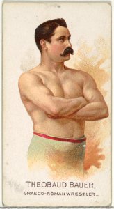 Theobaud Bauer, Greco-Roman Wrestler, from World's Champions, Series 2 (N29) for Allen & Ginter Cigarettes MET DP838250