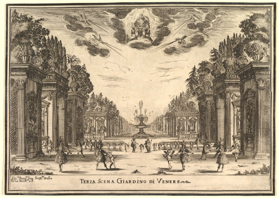 Third scene, the garden of Venus, from 'The marriage of the gods' (Le nozze degli Dei) MET DP827771