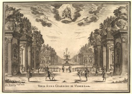 Third scene, the garden of Venus, from 'The marriage of the gods' (Le nozze degli Dei) MET DP827771