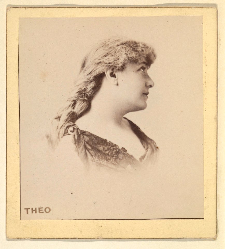 Theo, from the Actresses series (N246), Type 2, issued by Kinney Brothers to promote Sporting Extra Cigarettes MET DP860113