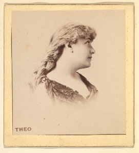 Theo, from the Actresses series (N246), Type 2, issued by Kinney Brothers to promote Sporting Extra Cigarettes MET DP860113