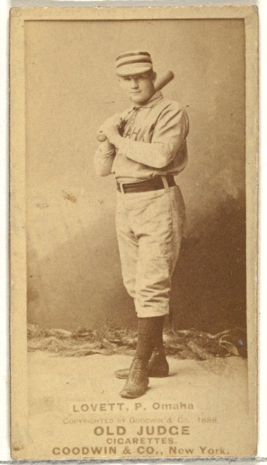 Thomas Joseph "Tom" Lovett, Pitcher, Omaha Omahogs- Lambs, from the Old Judge series (N172) for Old Judge Cigarettes MET DP846327
