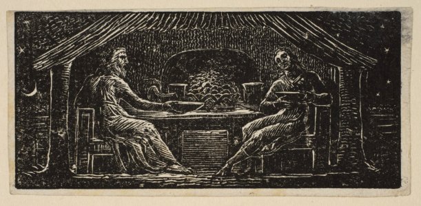 Thenot and Colinet Eat Their Evening Meal, from Thornton's Pastorals of Virgil MET DP816571