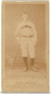 Thomas Joseph "Tom" O'Rourke, Catcher, Jersey City Skeeters, from the Old Judge series (N172) for Old Judge Cigarettes MET DP846519
