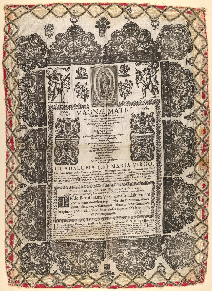 Thesis Proclamation of José Vicente Maldonado y Trespalacios, dedicated to the Virgin of Guadalupe MET DP832863