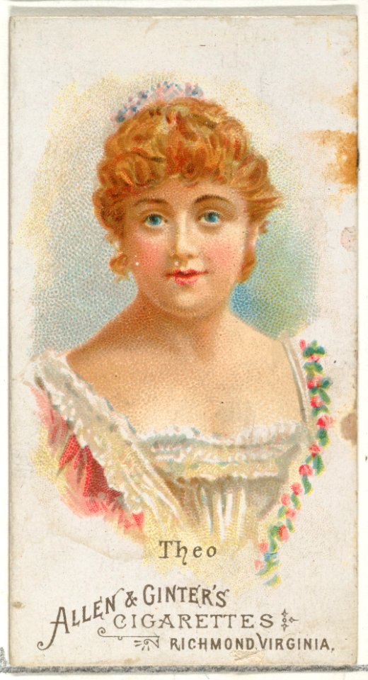 Theo, from World's Beauties, Series 1 (N26) for Allen & Ginter Cigarettes MET DP838120