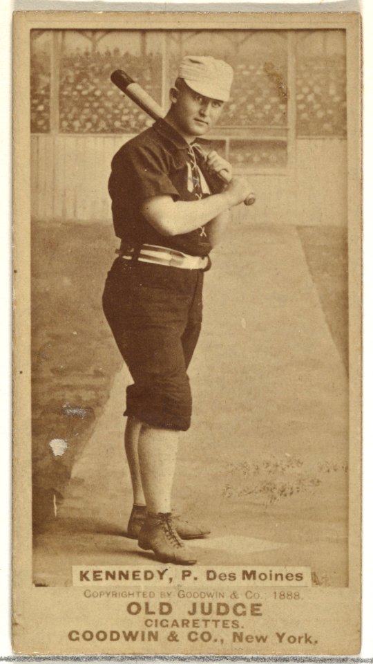 Theodore A. "Ted" Kennedy, Pitcher, Des Moines Prohibitionists, from the Old Judge series (N172) for Old Judge Cigarettes MET DP846399