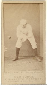 Thomas Joseph "Tom" O'Rourke, Catcher, Jersey City Skeeters, from the Old Judge series (N172) for Old Judge Cigarettes MET DP846513