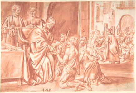 Thomas of Villanova, Archbishop of Valencia Distributing Alms to the Poor MET DP800315