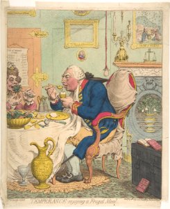 Temperance Enjoying a Frugal Meal MET DP808674