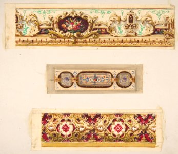 Three designs for painted borders to decorate a room MET DP811782