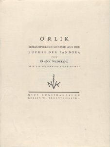 Title Page and Index for Theatrical Portraits from the "Pandora's Box" of Frank Wedekind MET DP876216