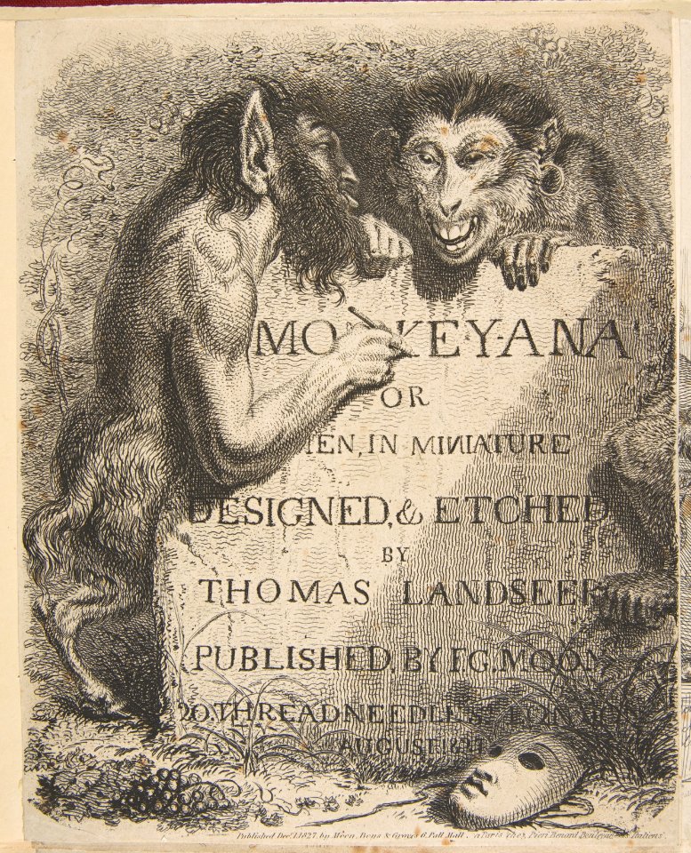 Title Page- Monkey-Ana or Men, in Miniature MET DP813067
