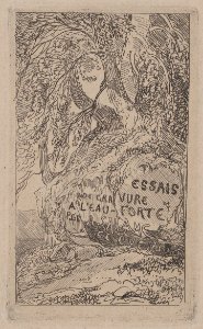 Title page for "Trials at Etching" MET DP874666