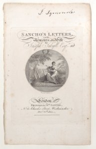 Title Page Sancho's Letters, with Memoirs of his Life Met DP884310