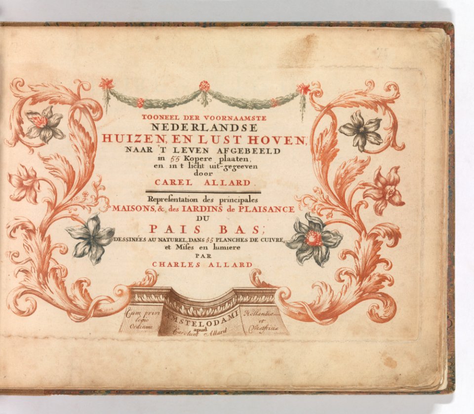 Title Page to 'Tooneel Der Voornaamste Nederlands Huizen, En Lust Hoven, Naar T Leven Afgebeeld' MET DP-1664-001