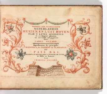 Title Page to 'Tooneel Der Voornaamste Nederlands Huizen, En Lust Hoven, Naar T Leven Afgebeeld' MET DP-1664-001