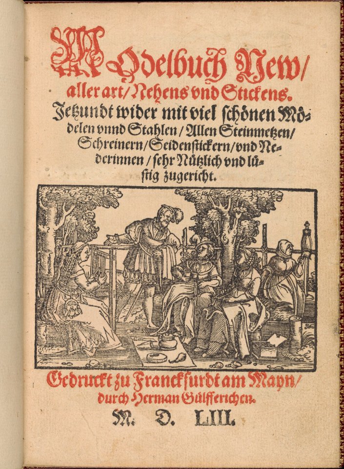 Title page from Modelbuch new, aller Art, Nehens und Stickens (page 1r) MET DP354707