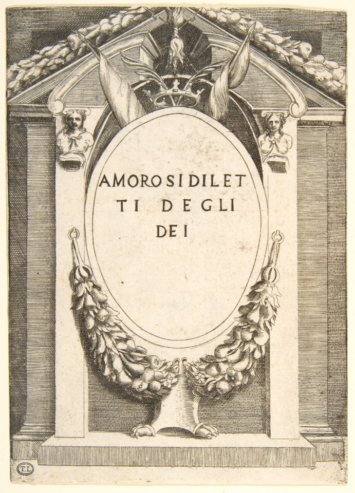 Title page to 'The Loves of the Gods' MET DP812666