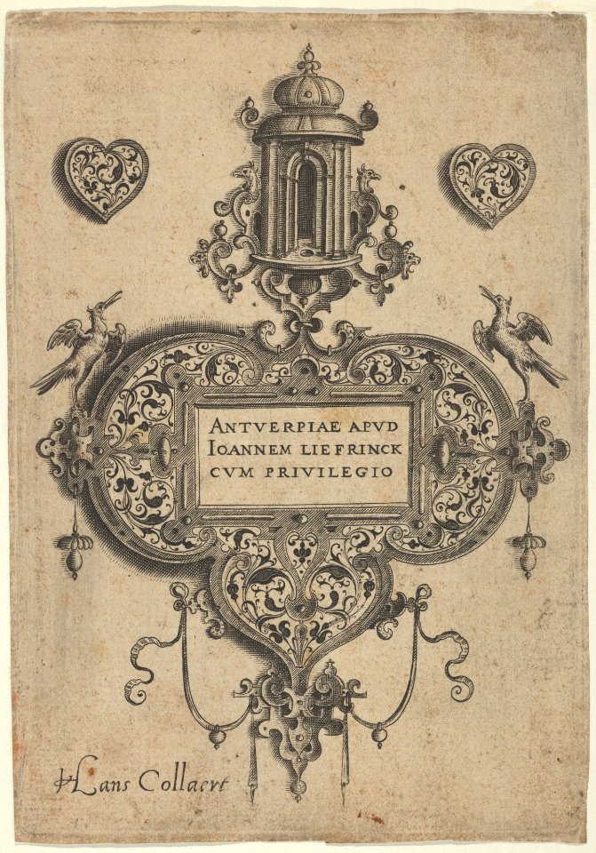 Title Plate, from Pendant Designs with Architectural Elements and Vegetal-Arabesques MET DP837380