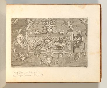 Targhe ed altri ornati di varie e capricciose invenzioni (Cartouches and other ornaments of various and capricious invention, page 5) MET DP703694