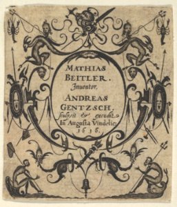 Title Plate with Blackwork Design MET DP837099